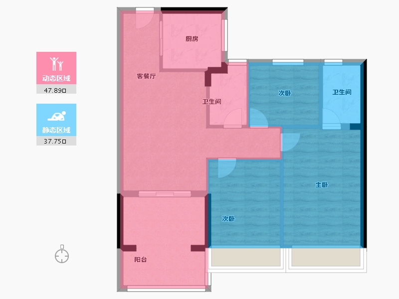 广东省-珠海市-龙光·玖榕湾-77.00-户型库-动静分区