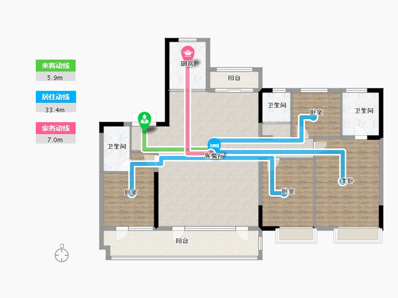 山东省-临沂市-临沭碧桂园翡翠天境-162.94-户型库-动静线