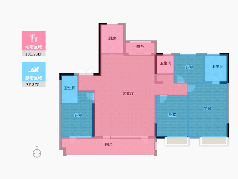 山东省-临沂市-临沭碧桂园翡翠天境-162.94-户型库-动静分区