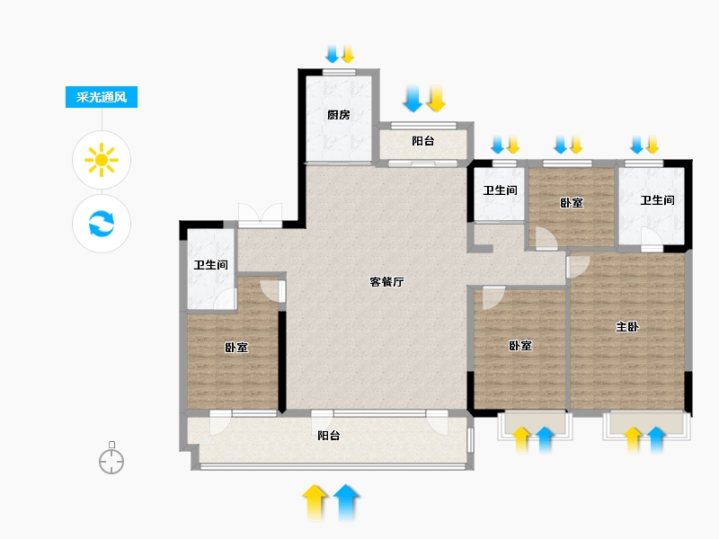 山东省-临沂市-临沭碧桂园翡翠天境-162.94-户型库-采光通风