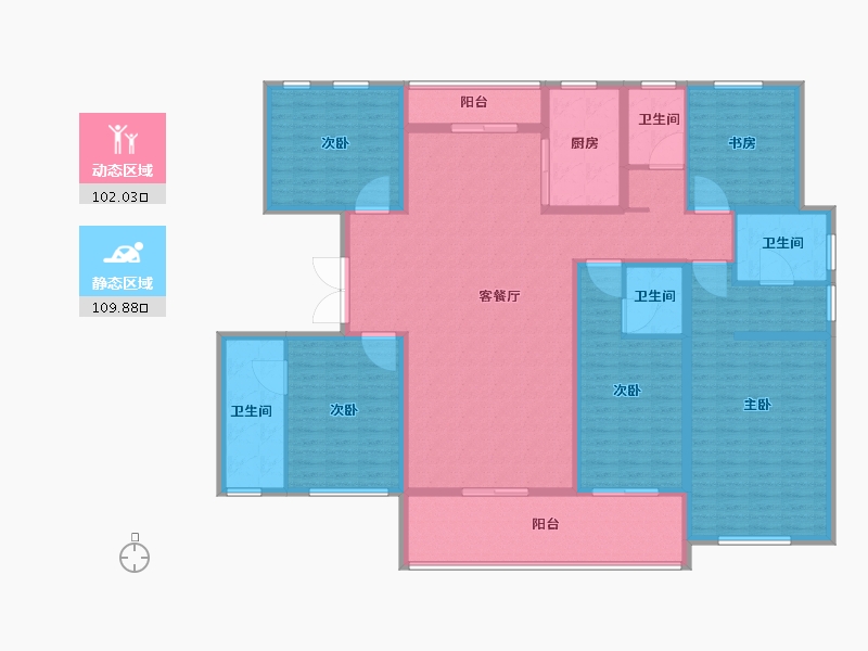 江苏省-镇江市-天怡·紫宸-192.00-户型库-动静分区