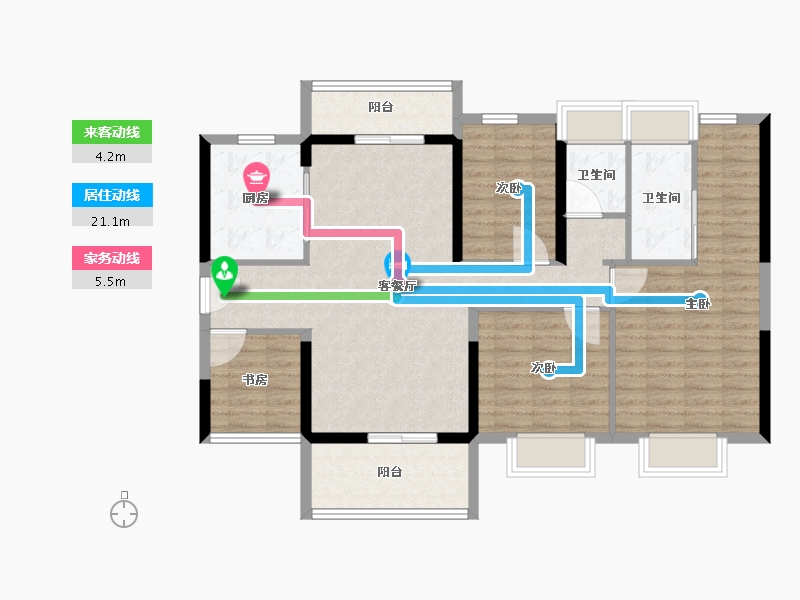 广东省-广州市-碧桂园云樾江湾-80.09-户型库-动静线