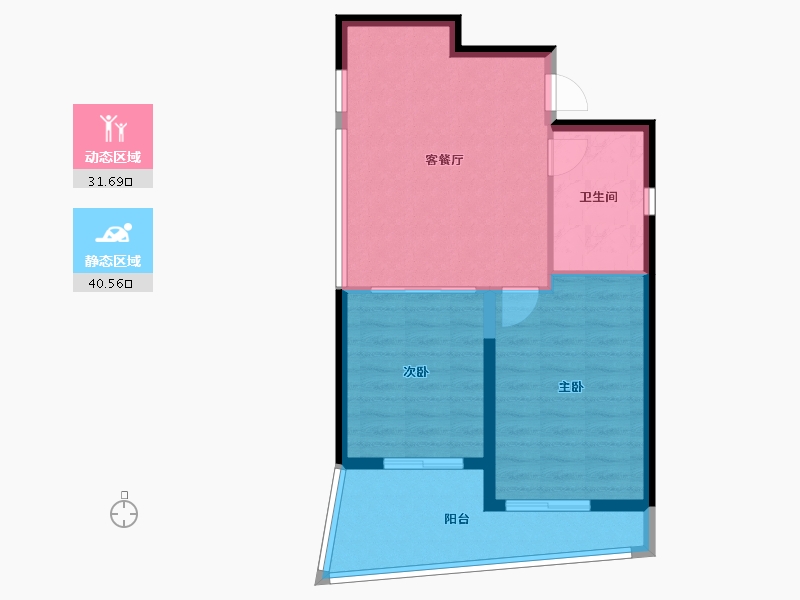 浙江省-温州市-绿城氡泉小镇-65.58-户型库-动静分区