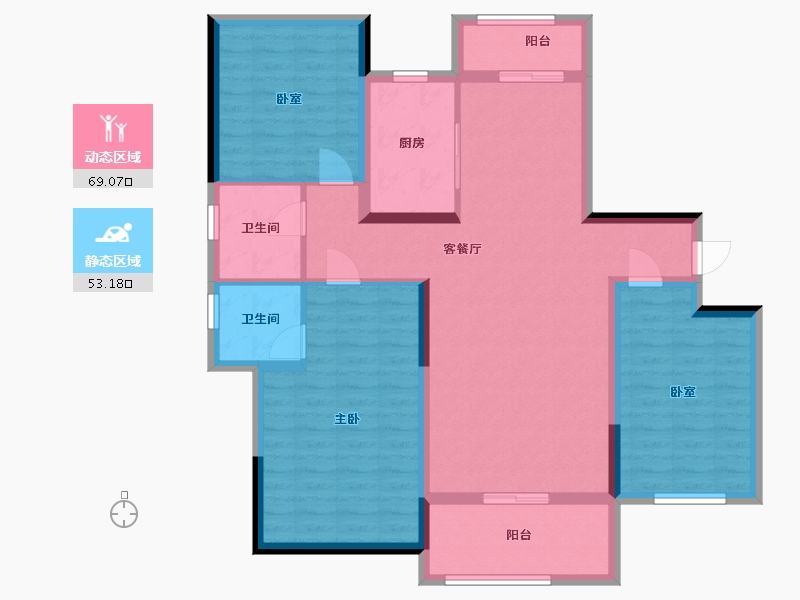 河南省-南阳市-滨湖春城-110.00-户型库-动静分区