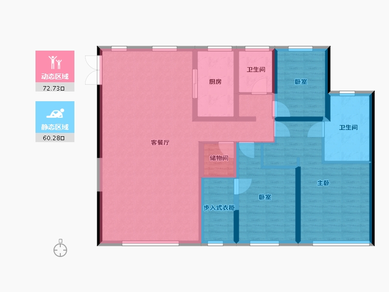 浙江省-温州市-君悦嘉里-124.00-户型库-动静分区