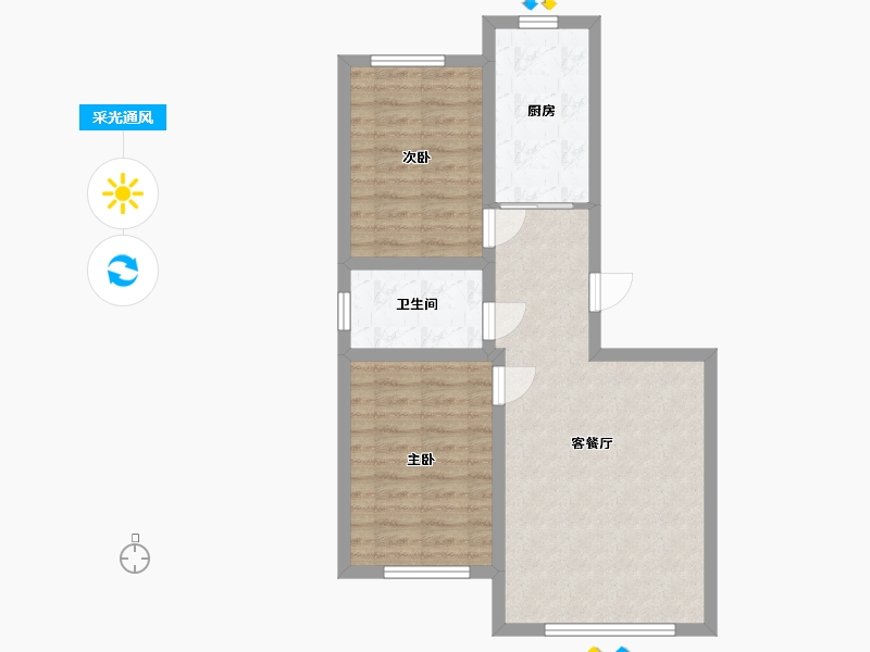 黑龙江省-哈尔滨市-壹品苏苏-80.00-户型库-采光通风