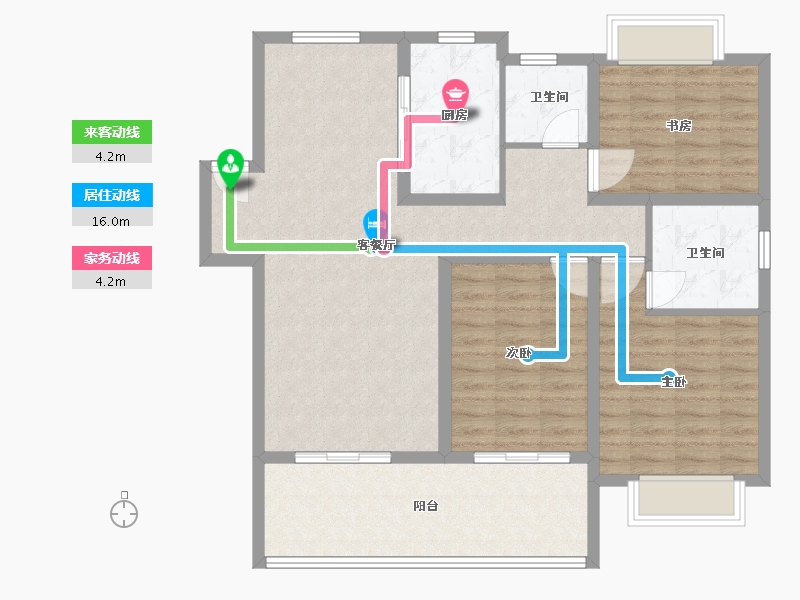 江苏省-镇江市-天怡珑蟠里·九珑苑-102.48-户型库-动静线