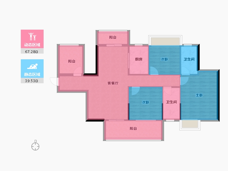 广西壮族自治区-南宁市-中建邕和府-96.29-户型库-动静分区