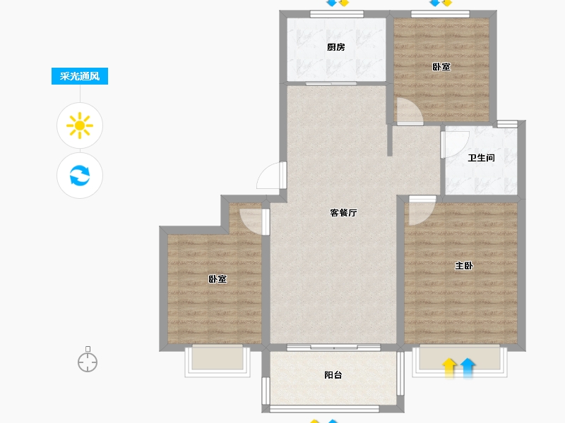 山东省-日照市-安泰悠然居-96.00-户型库-采光通风