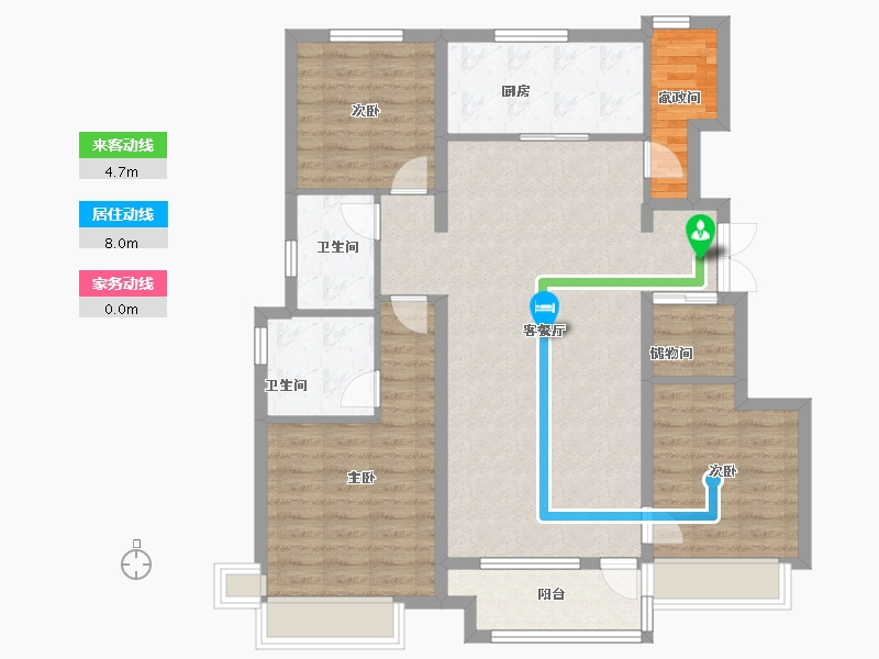 河北省-石家庄市-万科翡翠四季-104.00-户型库-动静线