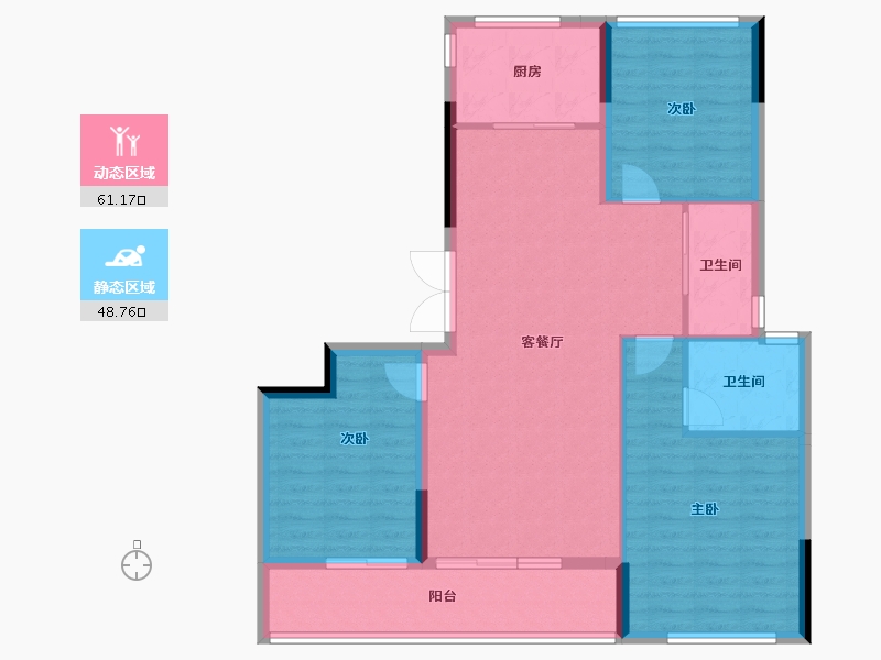 浙江省-温州市-绿城氡泉小镇-99.94-户型库-动静分区