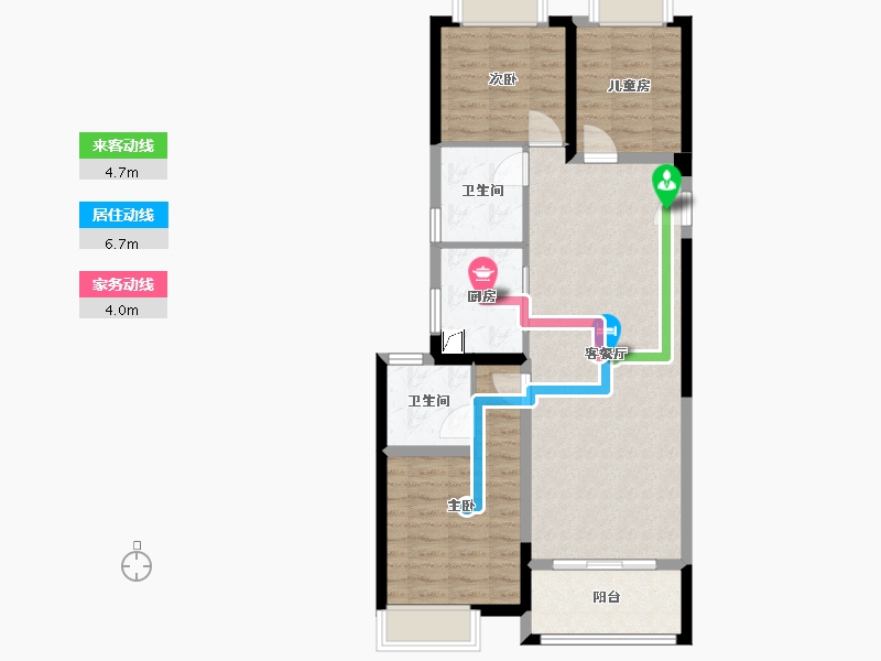 湖北省-武汉市-美联城观-82.39-户型库-动静线