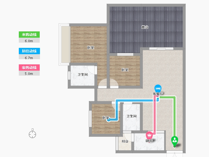 贵州省-六盘水市-大林城-105.51-户型库-动静线