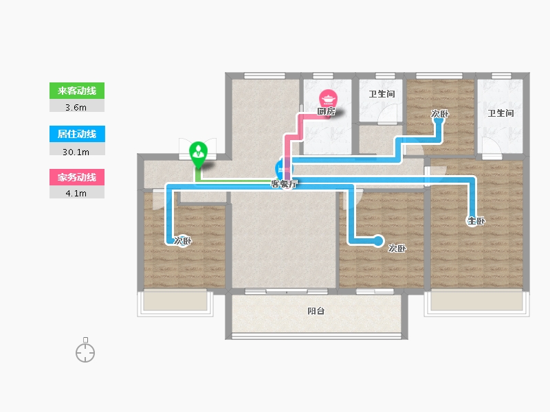 河南省-焦作市-建业新筑-111.20-户型库-动静线