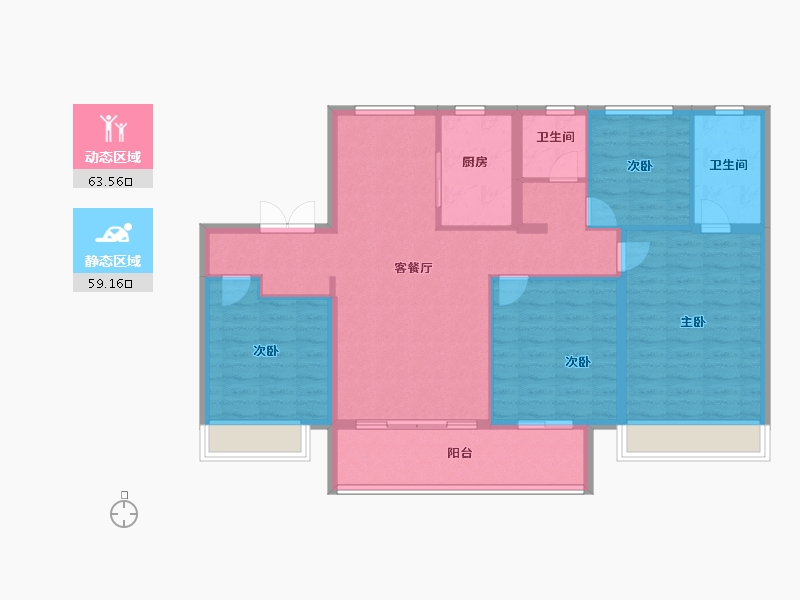 河南省-焦作市-建业新筑-111.20-户型库-动静分区