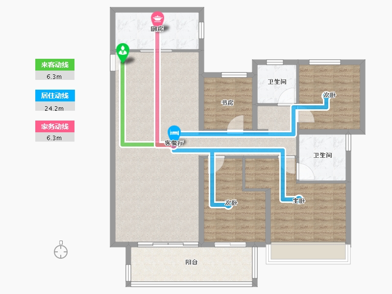 河南省-焦作市-蓝城·桂语江南-114.40-户型库-动静线