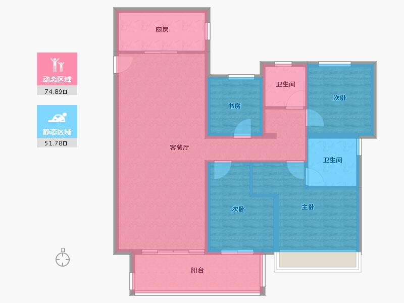 河南省-焦作市-蓝城·桂语江南-114.40-户型库-动静分区