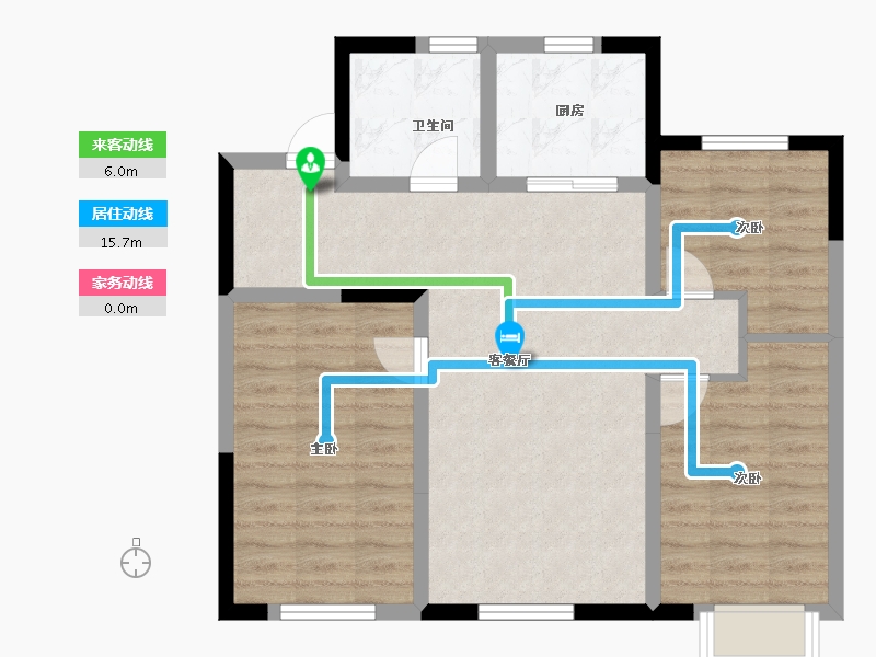 辽宁省-沈阳市-龙湖中铁建云璟-75.29-户型库-动静线