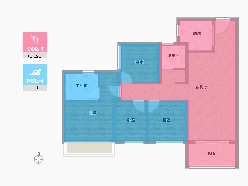 广东省-深圳市-东关珺府-78.43-户型库-动静分区