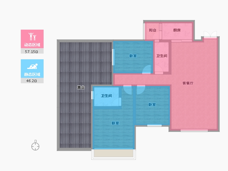 贵州省-六盘水市-大林城-128.35-户型库-动静分区