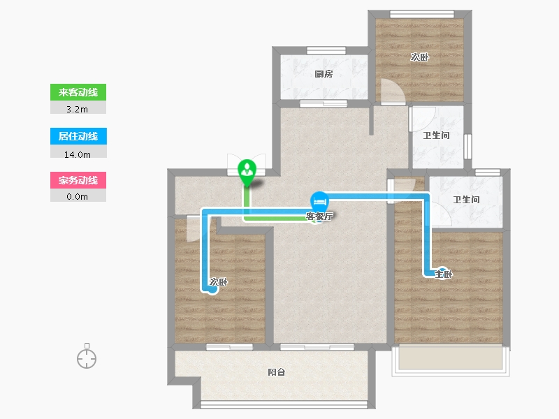 河南省-焦作市-建业新筑-92.00-户型库-动静线