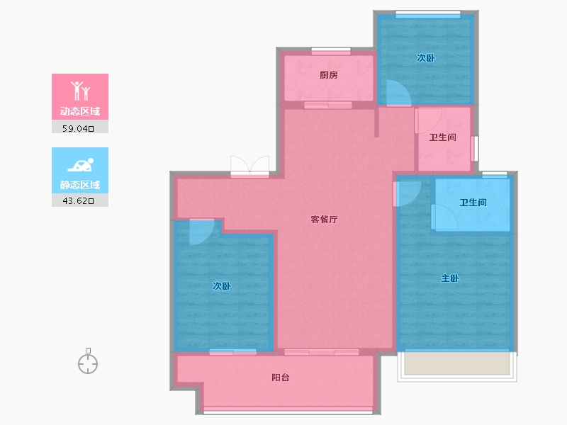 河南省-焦作市-建业新筑-92.00-户型库-动静分区