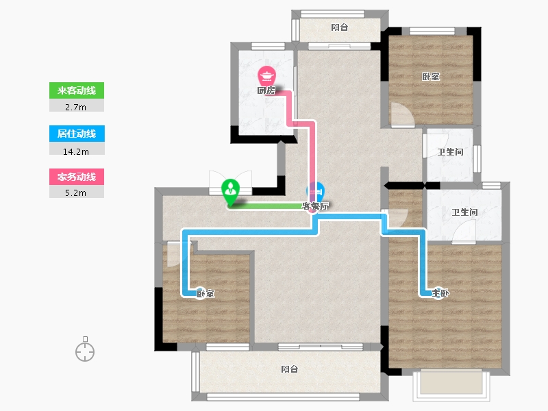 安徽省-合肥市-斌锋当代府MOMΛ-98.98-户型库-动静线