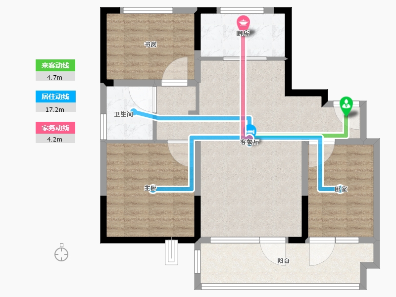 山东省-临沂市-临沭碧桂园翡翠天境-84.01-户型库-动静线