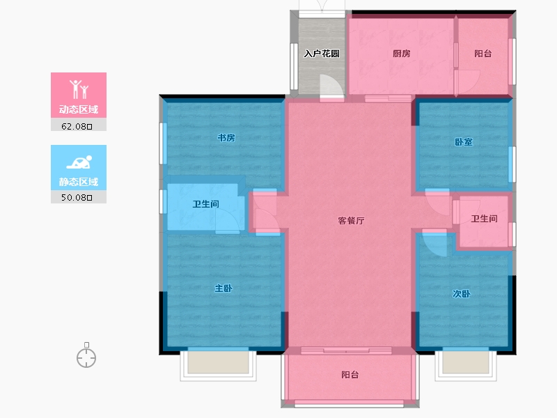 贵州省-黔南布依族苗族自治州-荔港豪庭-108.00-户型库-动静分区