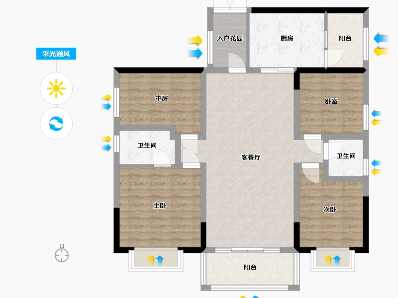 贵州省-黔南布依族苗族自治州-荔港豪庭-108.00-户型库-采光通风