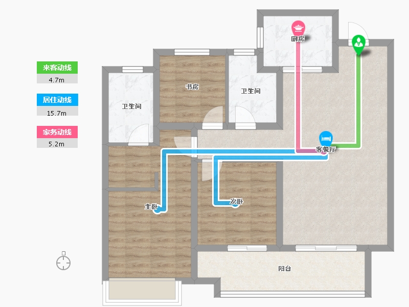 河南省-焦作市-蓝城·桂语江南-91.99-户型库-动静线