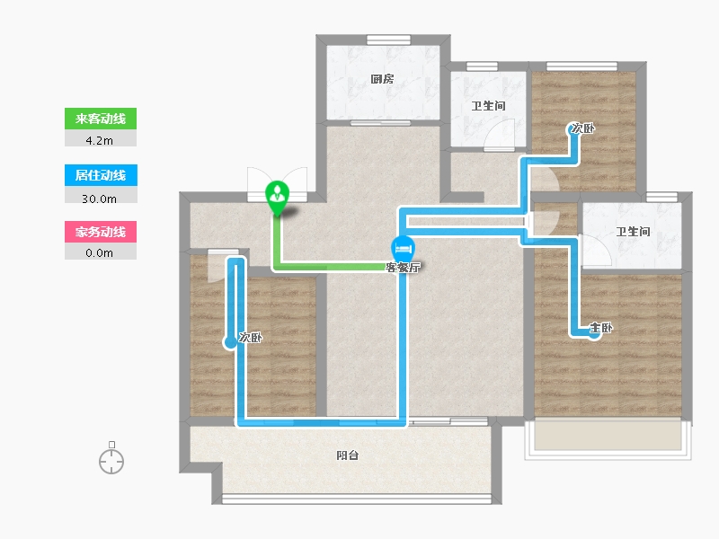 河南省-焦作市-建业新筑-100.00-户型库-动静线