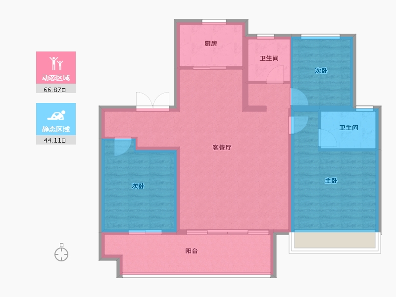 河南省-焦作市-建业新筑-100.00-户型库-动静分区