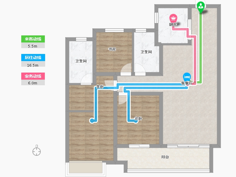 河南省-焦作市-蓝城·桂语江南-92.00-户型库-动静线