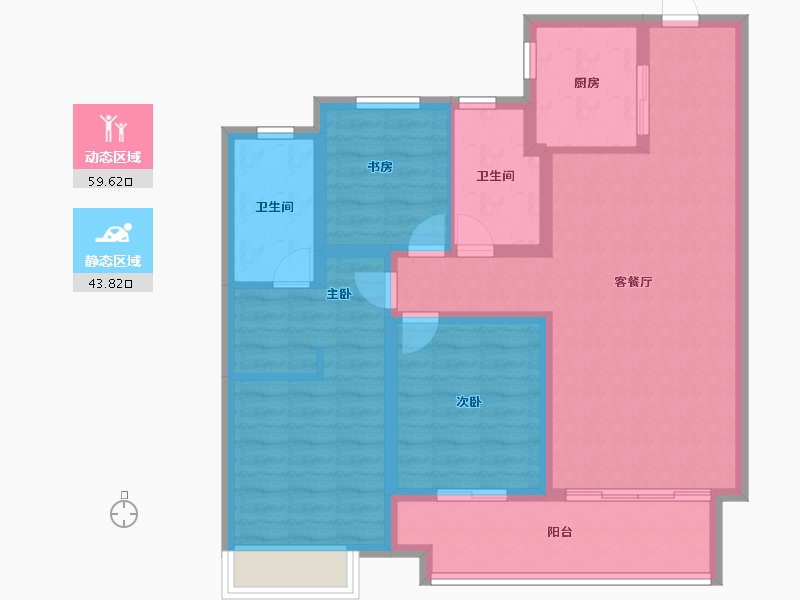 河南省-焦作市-蓝城·桂语江南-92.00-户型库-动静分区