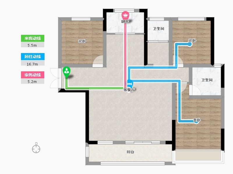 河南省-焦作市-时代天筑-103.20-户型库-动静线