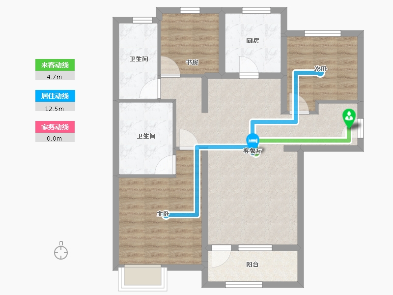 河北省-廊坊市-融公馆-79.97-户型库-动静线