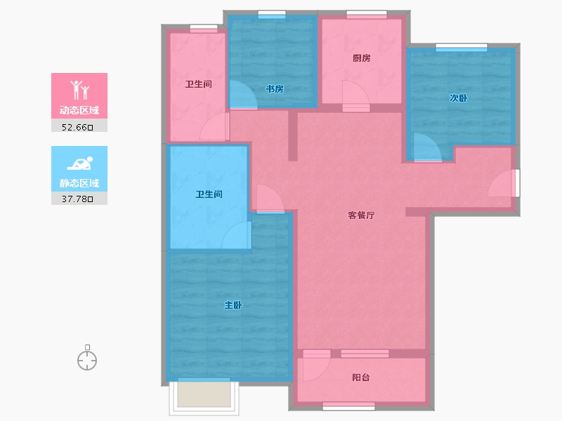 河北省-廊坊市-融公馆-79.97-户型库-动静分区