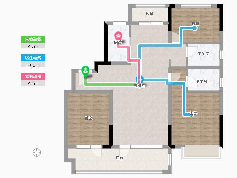 山东省-临沂市-临沭碧桂园翡翠天境-99.26-户型库-动静线