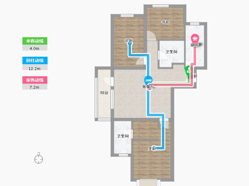 河北省-廊坊市-融公馆-76.71-户型库-动静线