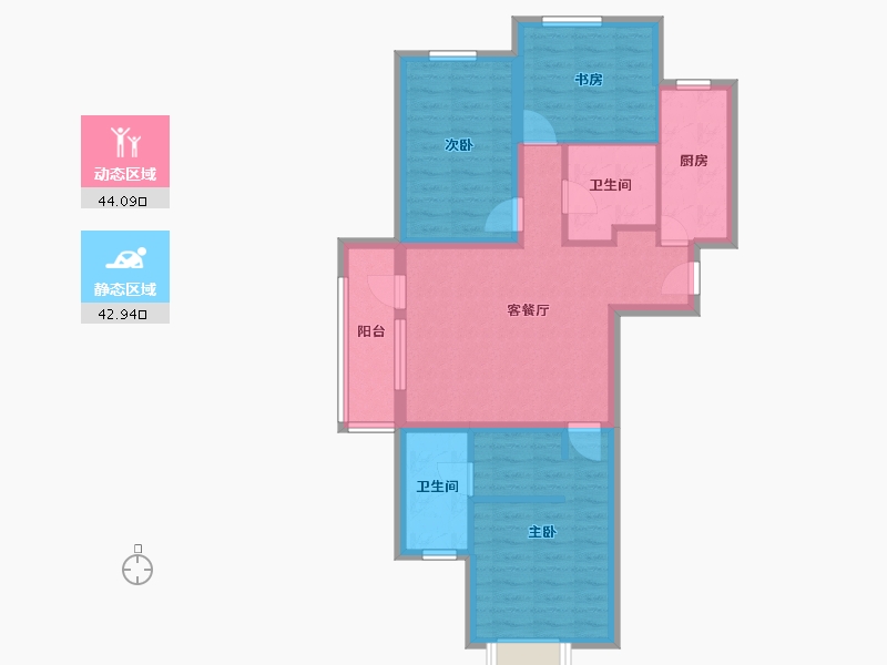 河北省-廊坊市-融公馆-76.71-户型库-动静分区