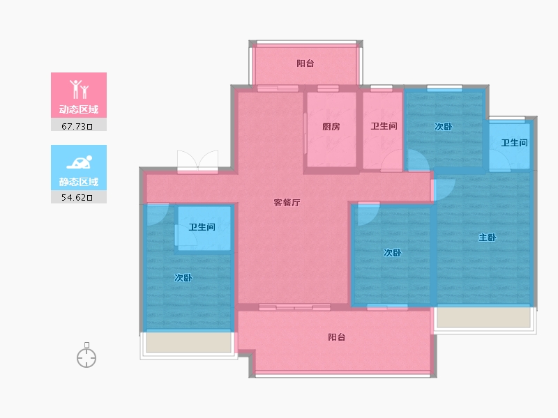 河南省-焦作市-华洋院子-108.80-户型库-动静分区