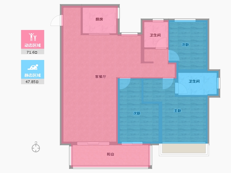 河南省-焦作市-蓝城·桂语江南-108.00-户型库-动静分区