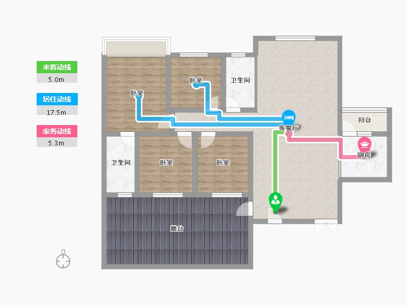 贵州省-六盘水市-大林城-134.70-户型库-动静线