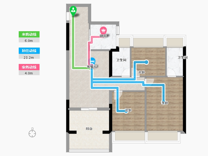 广东省-珠海市-龙光·玖榕湾-84.00-户型库-动静线