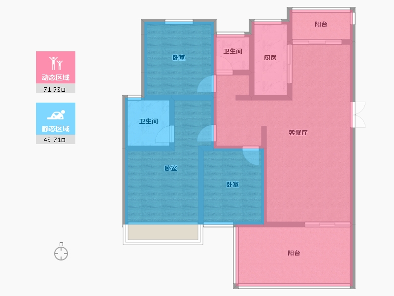 贵州省-六盘水市-大林城-104.16-户型库-动静分区