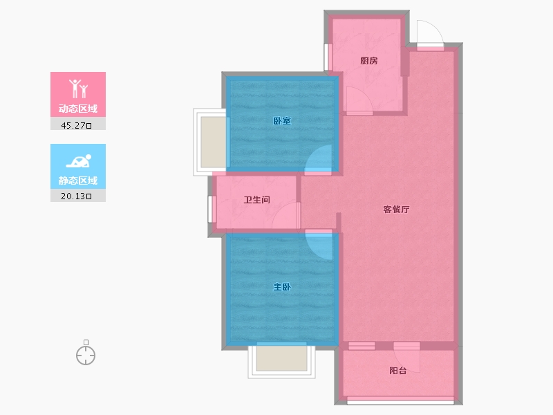 河北省-廊坊市-港中旅·海泉湾-57.44-户型库-动静分区