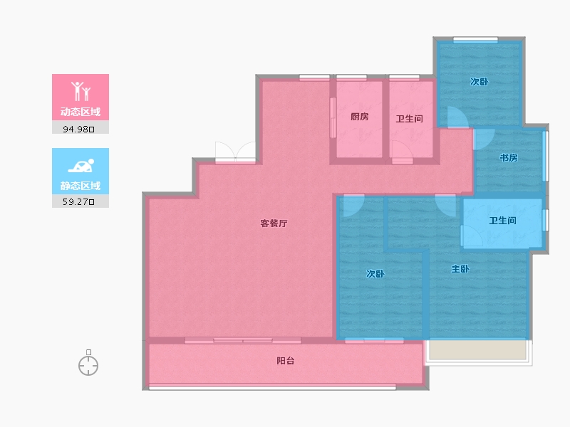 河南省-焦作市-蓝城·桂语江南-140.00-户型库-动静分区