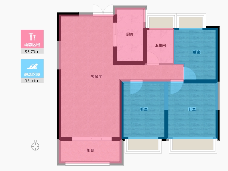 河南省-信阳市-众鑫学府-81.00-户型库-动静分区