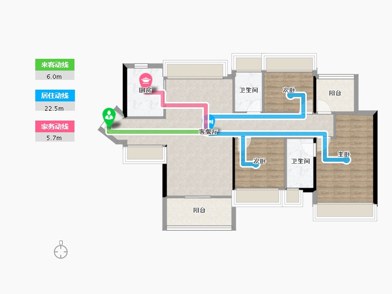 广东省-惠州市-金裕星河梧桐湾花园-94.45-户型库-动静线